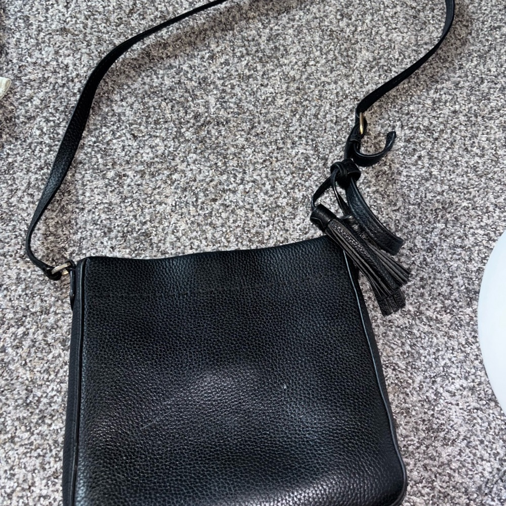 Tory Burch Black Pebbled Leather Crossbody Bag - Picture 2 of 3